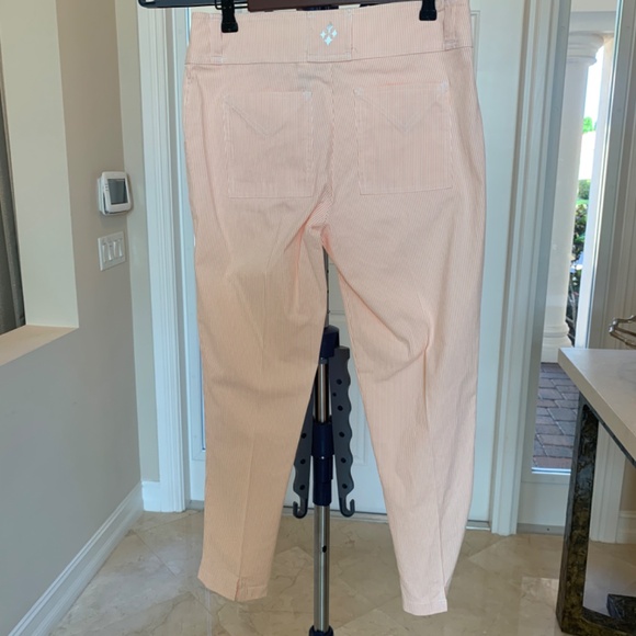 JoFit Orange/White Striped Golf Pants sz 2 - Picture 4 of 6